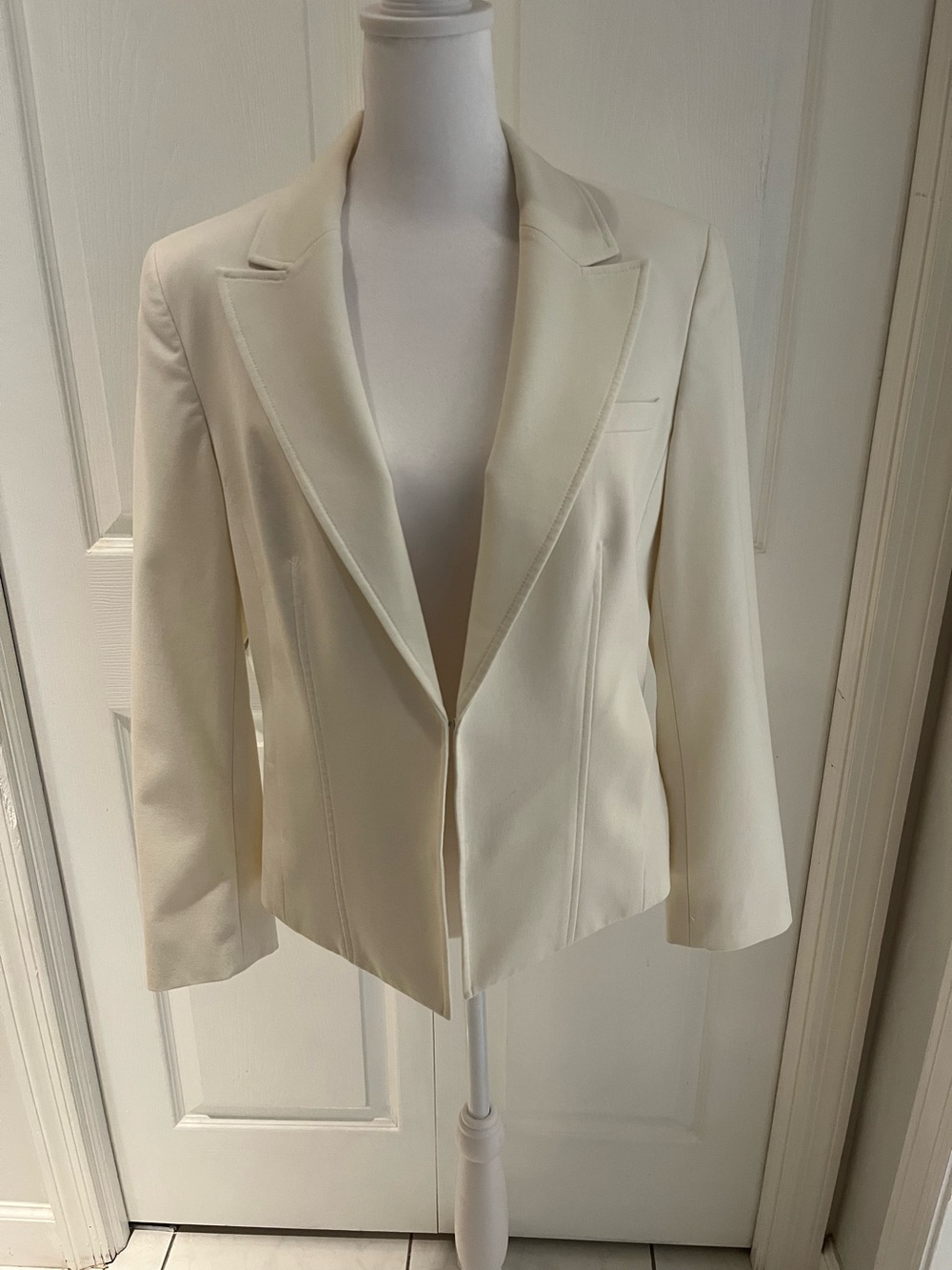 Nine West Women's Cream Tailored Blazer Jacket